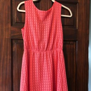 Coral lace dress